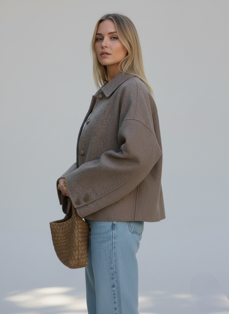 Casual Polo Collar Short Coat